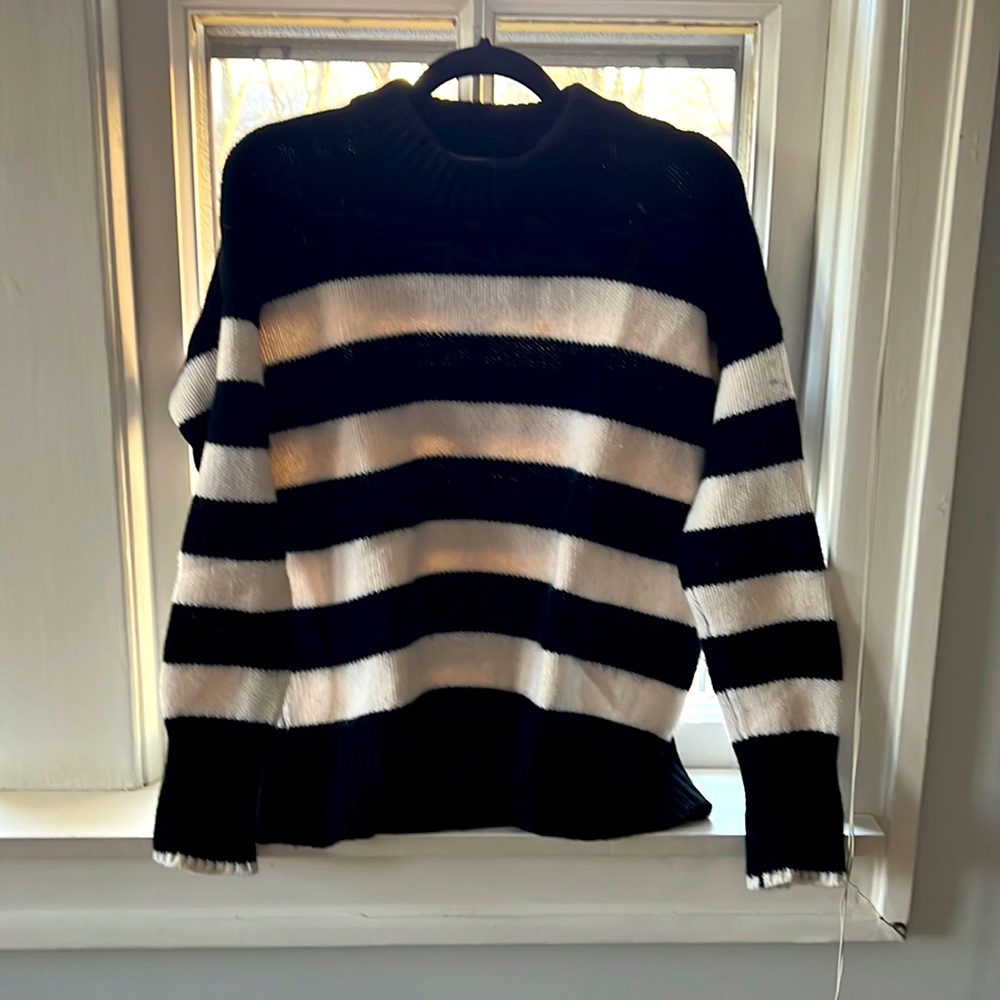 La Ligne oversized black and cream striped sweater, size S
